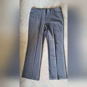 Men's Gray Pinstripe Dress Pants - Tailored Straight Fit